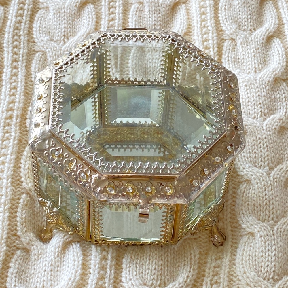 Cynthia rowley glass jewelry box